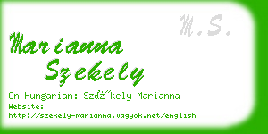 marianna szekely business card